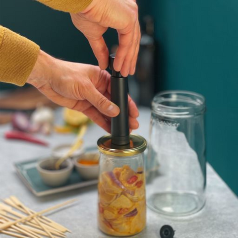 Airtender Food & Wine Set Vacuümpomp met 3 Nanostoppers en Dekselperforator
