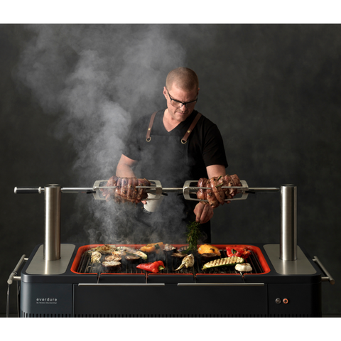 Houtskool barbecue Hub van Everdure by Heston Blumenthal met elektrische ontsteking. My Cool Kitchen is premium specialist in Everdure by Heston Blumenthal.