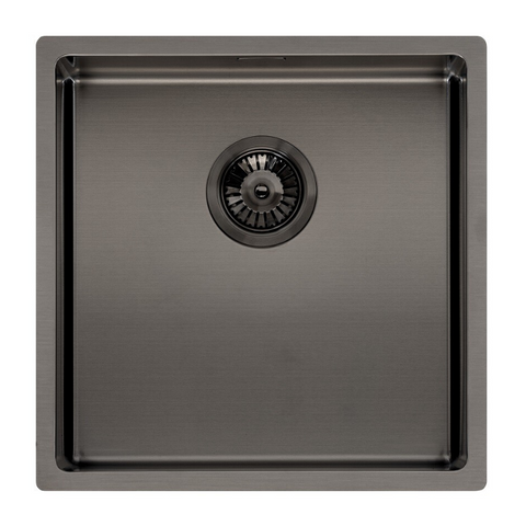 Dit is de Lanesto spoelbak gun metal 40x40 cm.