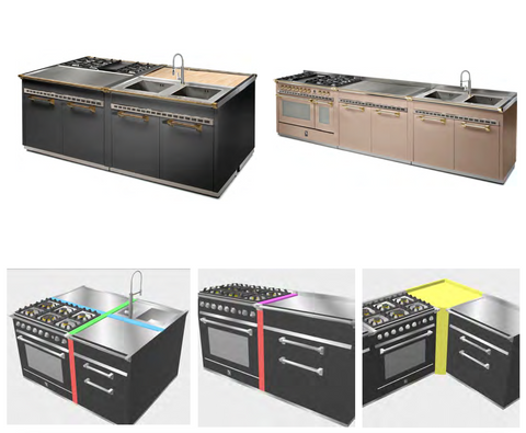 Steel Cucine Ascot Modular System Afdekking Accessoires