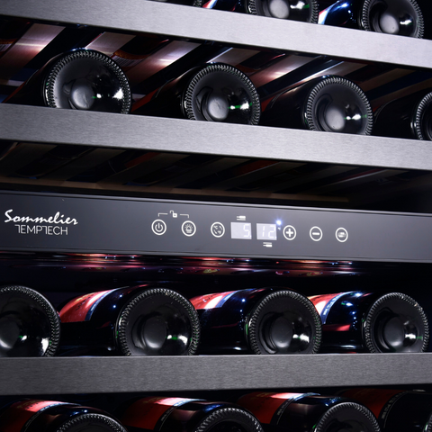 My Cool Kitchen - Temptech Sommelier Wijnkoelkast met 2 Zones voor 46 Flessen - 7090013678351 - SOMX60DRB - Temptech wijnkoelkast kopen