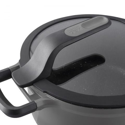 GEM Kookpot met deksel en hittebestendig handvat grijs 16 cm