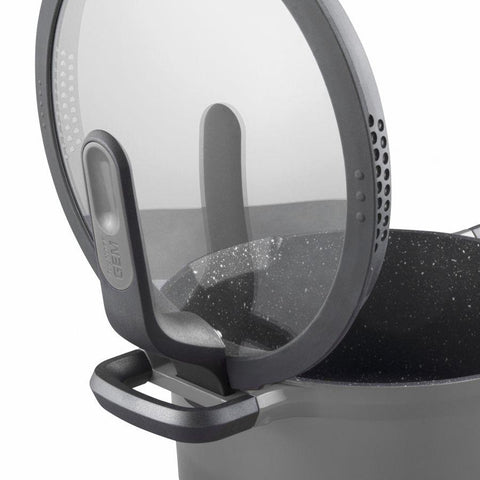 GEM Kookpot met deksel en hittebestendig handvat grijs 16 cm