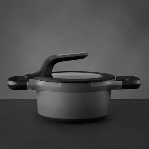 GEM Kookpot met deksel en hittebestendig handvat grijs 16 cm