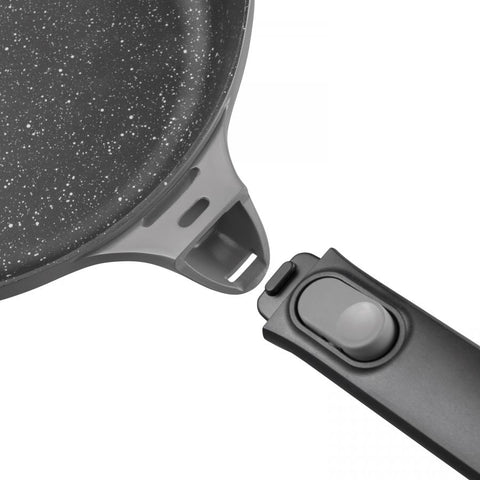 GEM Braadpan met afneembaar handvat grijs 20 cm