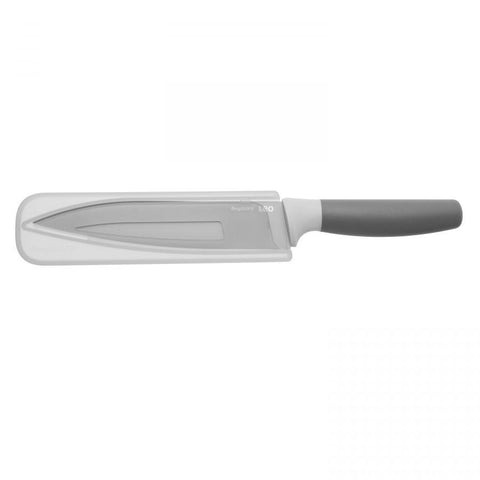LEO Vleesmes grijs 19 cm met beschermhoes