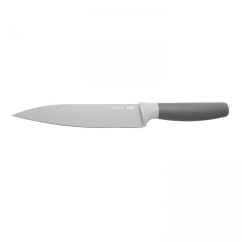 LEO Vleesmes grijs 19 cm met beschermhoes