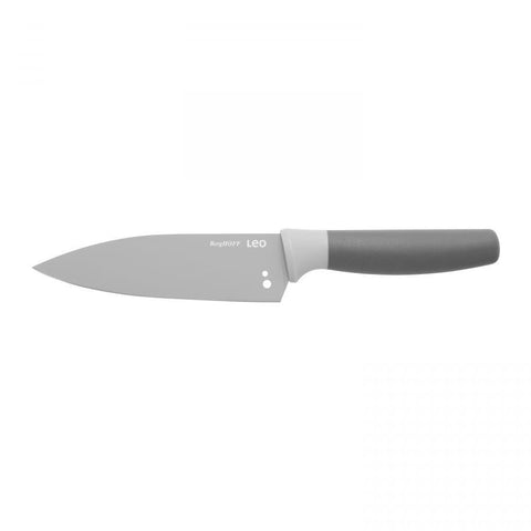 LEO Klein koksmes met kruidenstripper grijs 14 cm