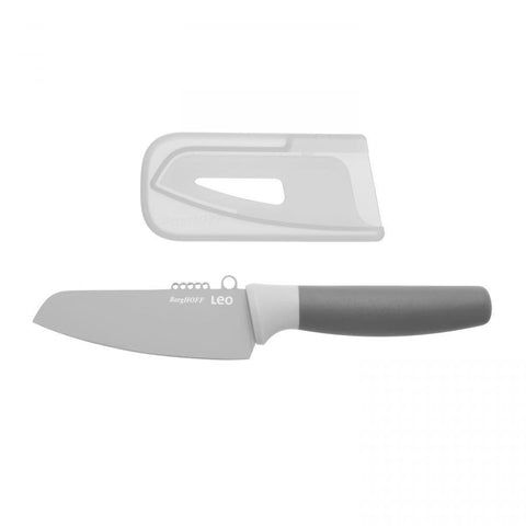 LEO Groentemes met zester grijs 11 cm met beschermhoes