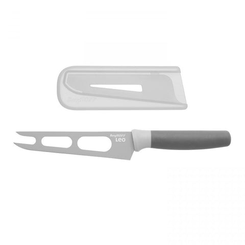 LEO Kaasmes grijs 13 cm met beschermhoes
