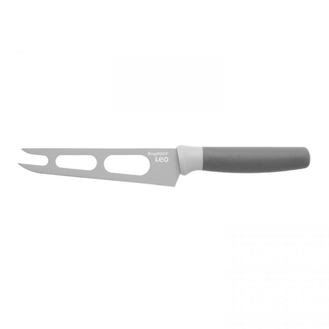 LEO Kaasmes grijs 13 cm met beschermhoes