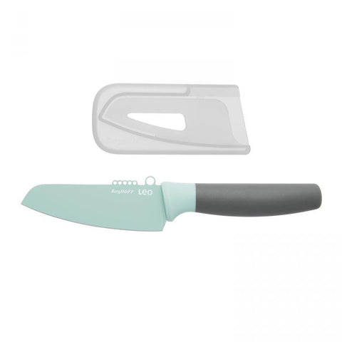 LEO Groentemes met zester mintgroen 11 cm met beschermhoes