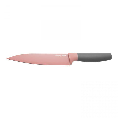 LEO Vleesmes roze 19 cm met beschermhoes