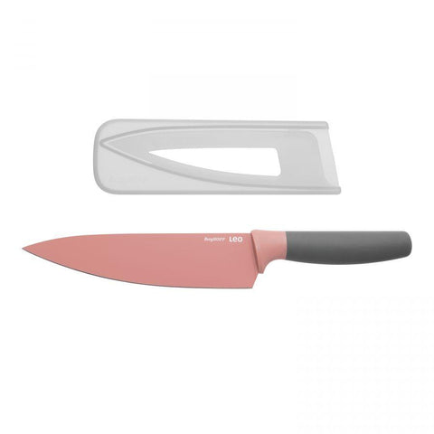 LEO Koksmes roze 19 cm met beschermhoes